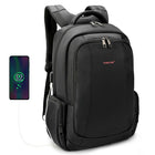 Anti-Theft Solid Unisex Travel Laptop Backpack with USB - Blue Force Sports