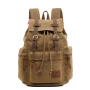 Men's Canvas Travel Drawstring Backpack - Blue Force Sports