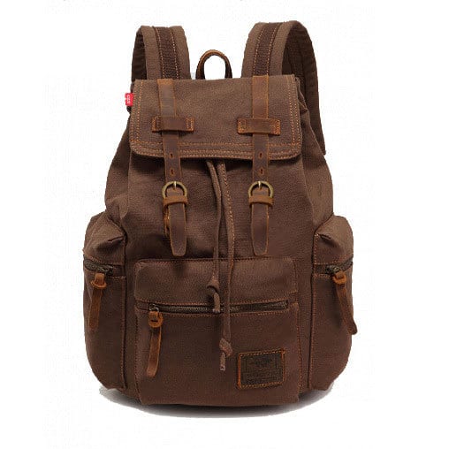 Men's Canvas Travel Drawstring Backpack - Blue Force Sports