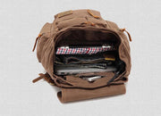 Men's Canvas Travel Drawstring Backpack - Blue Force Sports