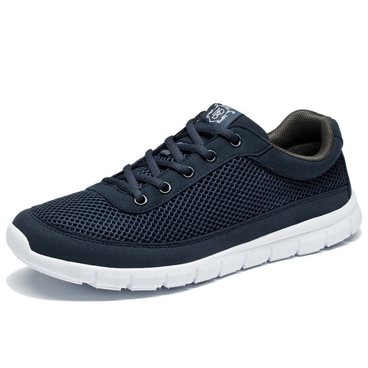 Men's Breathable Comfortable Lace-Up Sneakers - Blue Force Sports