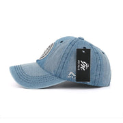 Demin Baseball Cap with Embroidery - Blue Force Sports