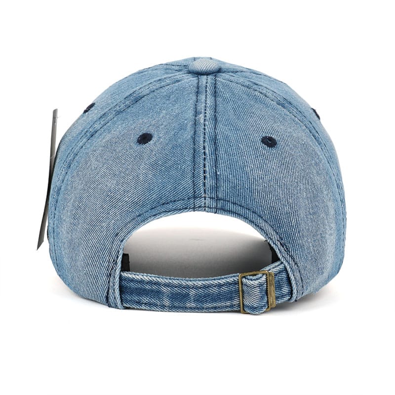 Demin Baseball Cap with Embroidery - Blue Force Sports