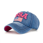 Demin Baseball Cap with Embroidery - Blue Force Sports