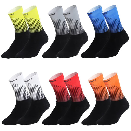 Gradient Color Compression Cycling Socks - Blue Force Sports