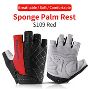 Shockproof Anti-Slip Unisex Cycling Half-Finger Gloves - Blue Force Sports