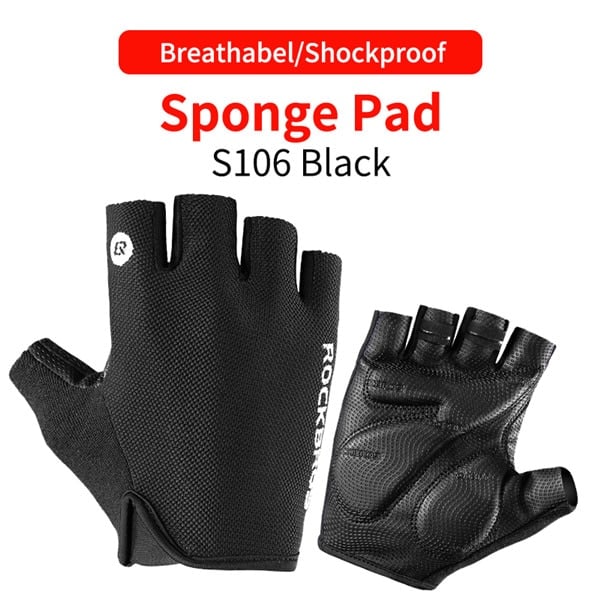 Shockproof Anti-Slip Unisex Cycling Half-Finger Gloves - Blue Force Sports