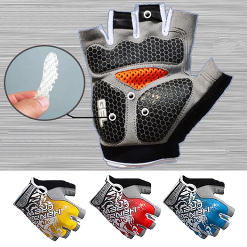 Gel Padded Anti-Slip Sport Gloves - Blue Force Sports