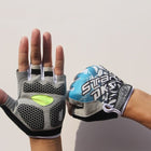 Gel Padded Anti-Slip Sport Gloves - Blue Force Sports