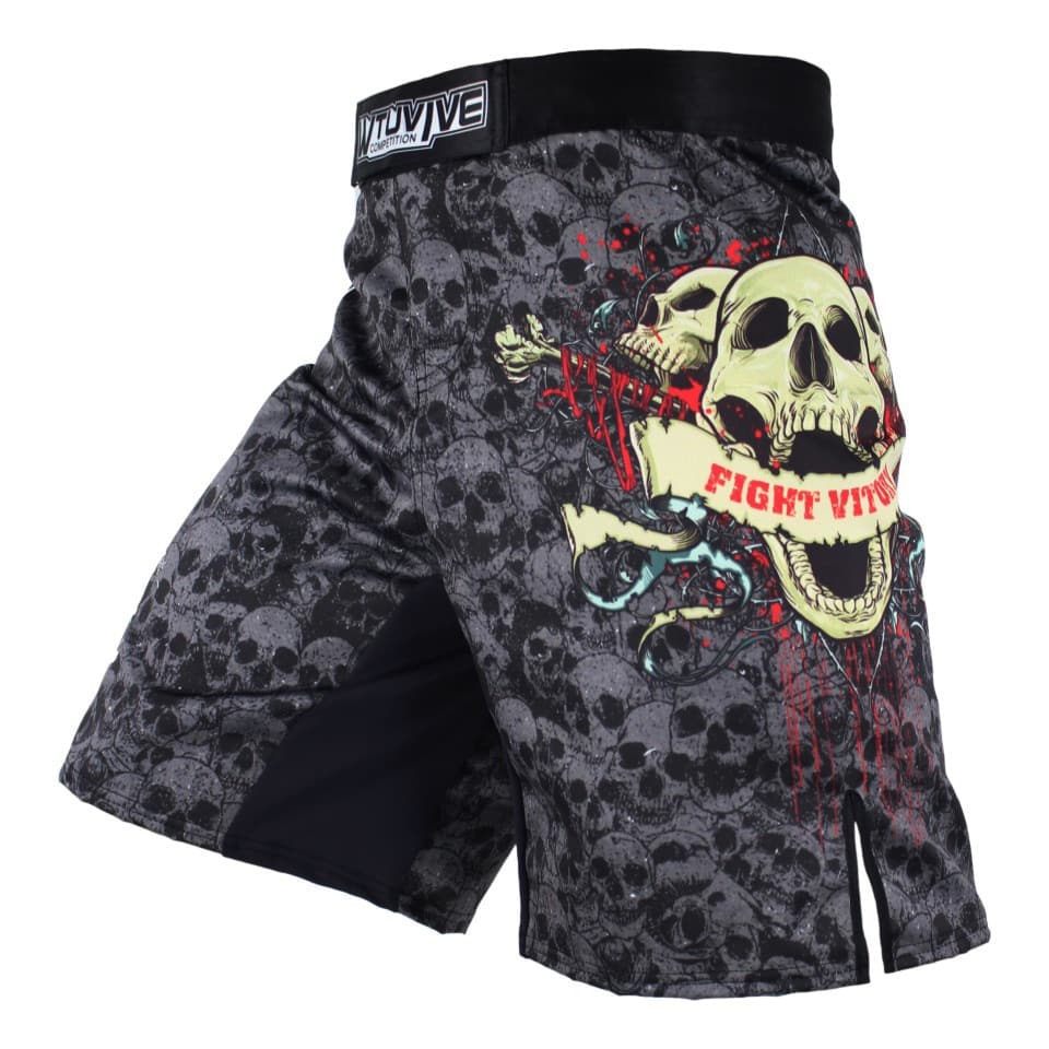 Breathable Loose Printed Muay Thai Trunks - Blue Force Sports