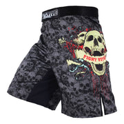 Breathable Loose Printed Muay Thai Trunks - Blue Force Sports