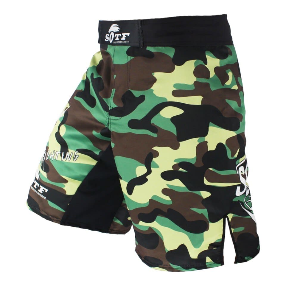 Breathable Loose Printed Muay Thai Trunks - Blue Force Sports
