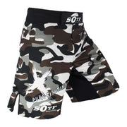 Breathable Loose Printed Muay Thai Trunks - Blue Force Sports