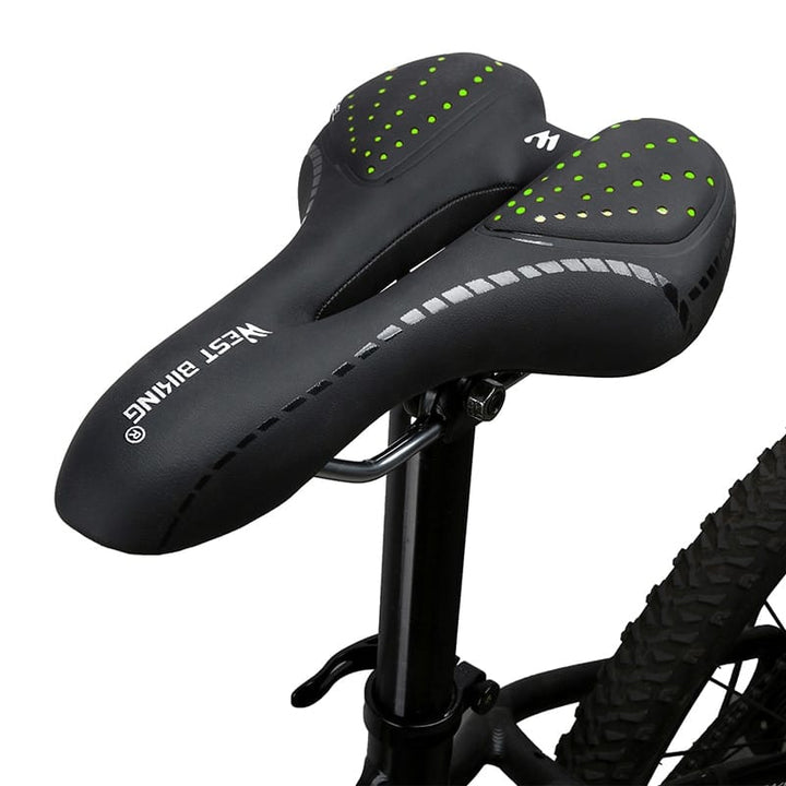 Breathable PU Leather Bicycle Saddle - Blue Force Sports