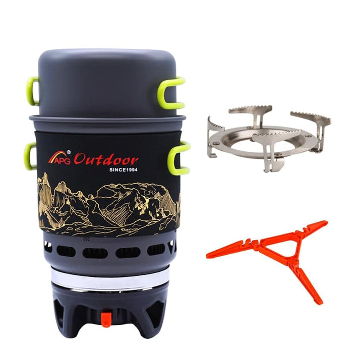 Portable Outdoor Gas Cooking System with Bowl and Pot - Blue Force Sports