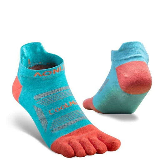 Colorful Coolmax Athletic Toe Socks 3 Pairs Set - Blue Force Sports