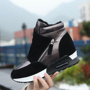 Women's Plush High Top Sneakers - Blue Force Sports
