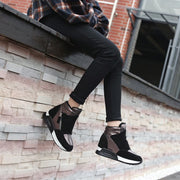 Women's Plush High Top Sneakers - Blue Force Sports