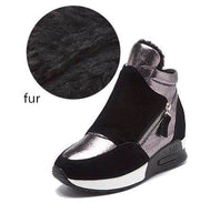 Women's Plush High Top Sneakers - Blue Force Sports