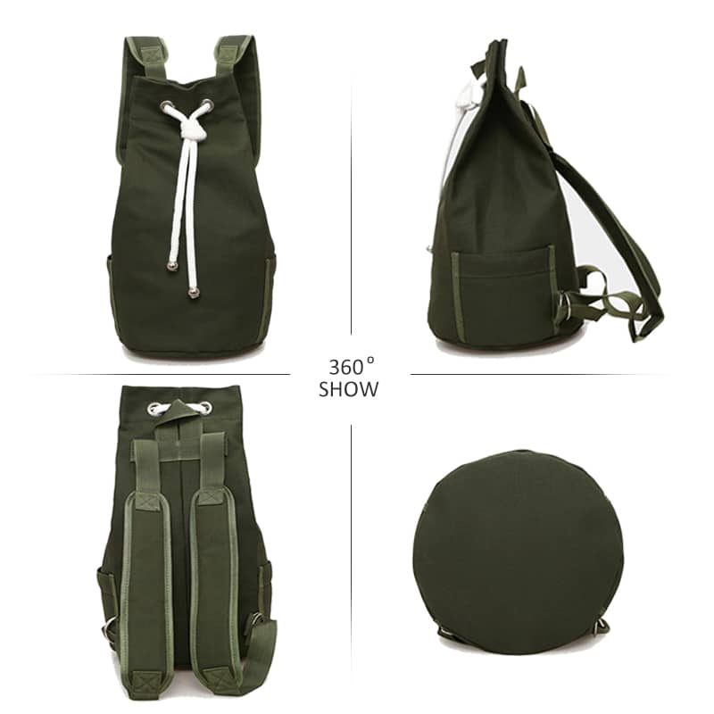 Men's Canvas Drawstring Backpack - Blue Force Sports