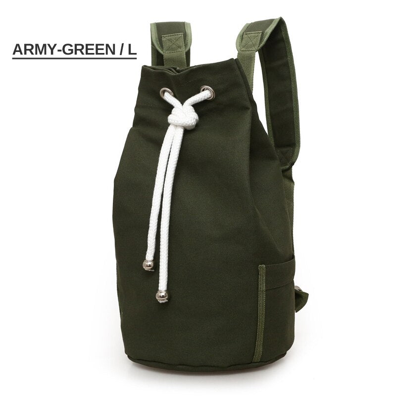 Men's Canvas Drawstring Backpack - Blue Force Sports