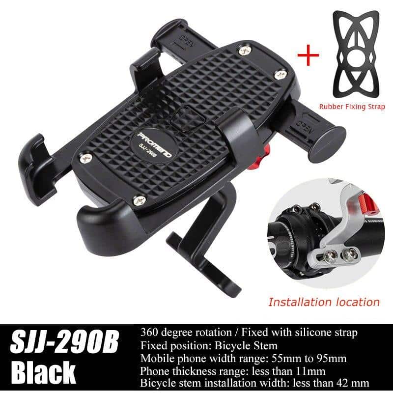 Adjustable Aluminum Bicycle Phone Holder - Blue Force Sports
