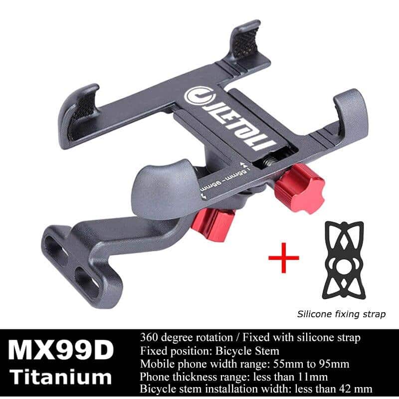 Adjustable Aluminum Bicycle Phone Holder - Blue Force Sports