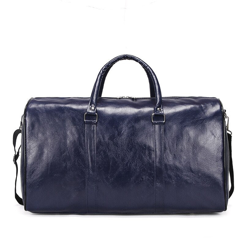 Vintage Eco-Leather Gym Bag - Blue Force Sports