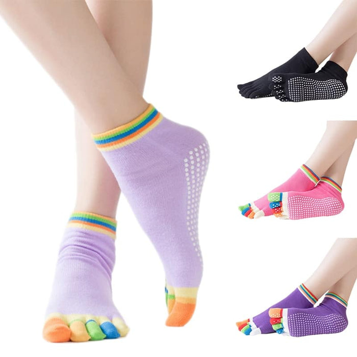 Women's Toe Yoga Socks - Blue Force Sports