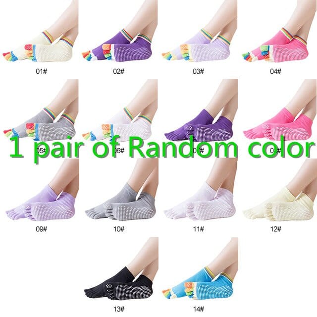 Women's Toe Yoga Socks - Blue Force Sports