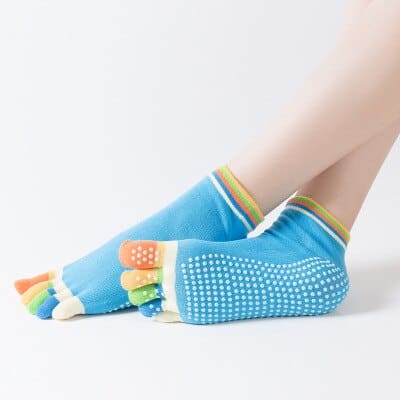 Women's Toe Yoga Socks - Blue Force Sports
