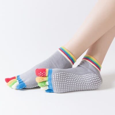 Women's Toe Yoga Socks - Blue Force Sports