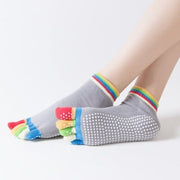Women's Toe Yoga Socks - Blue Force Sports