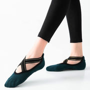 Women's Contrast Criss Cross Design Yoga Socks - Blue Force Sports