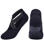 Women's Contrast Criss Cross Design Yoga Socks - Blue Force Sports
