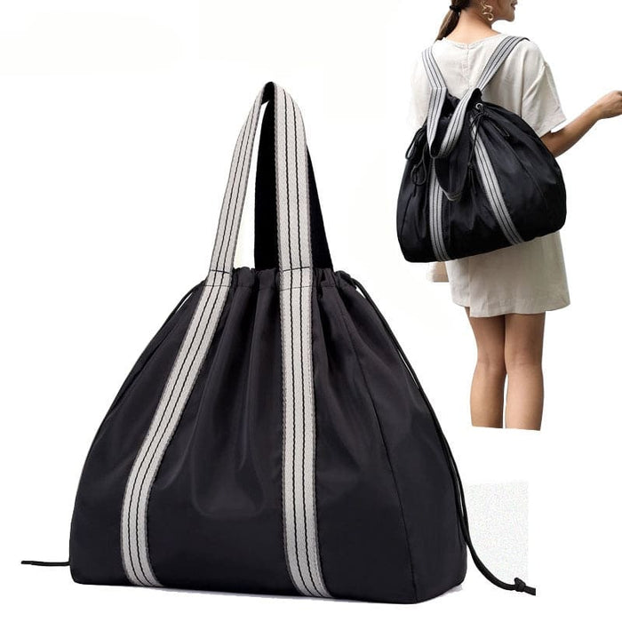 Women's Striped Detail Sports Backpack - Blue Force Sports