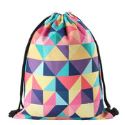 Wome's Mosaic Print Drawstring Backpack - Blue Force Sports
