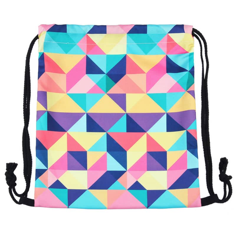Wome's Mosaic Print Drawstring Backpack - Blue Force Sports