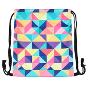 Wome's Mosaic Print Drawstring Backpack - Blue Force Sports