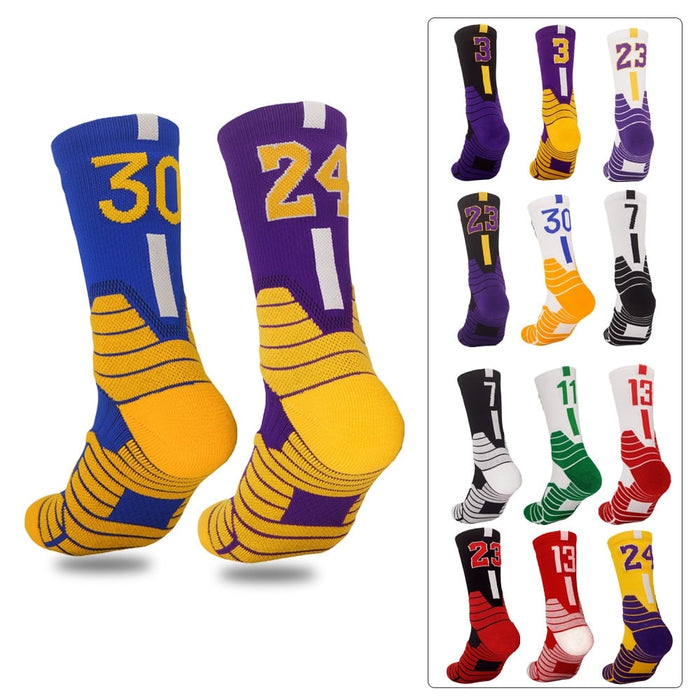 Number Basketball Socks - Blue Force Sports