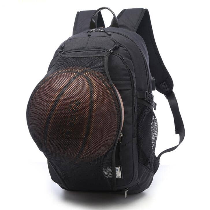 Basketball Ball Net USB Port Sports Backpack - Blue Force Sports