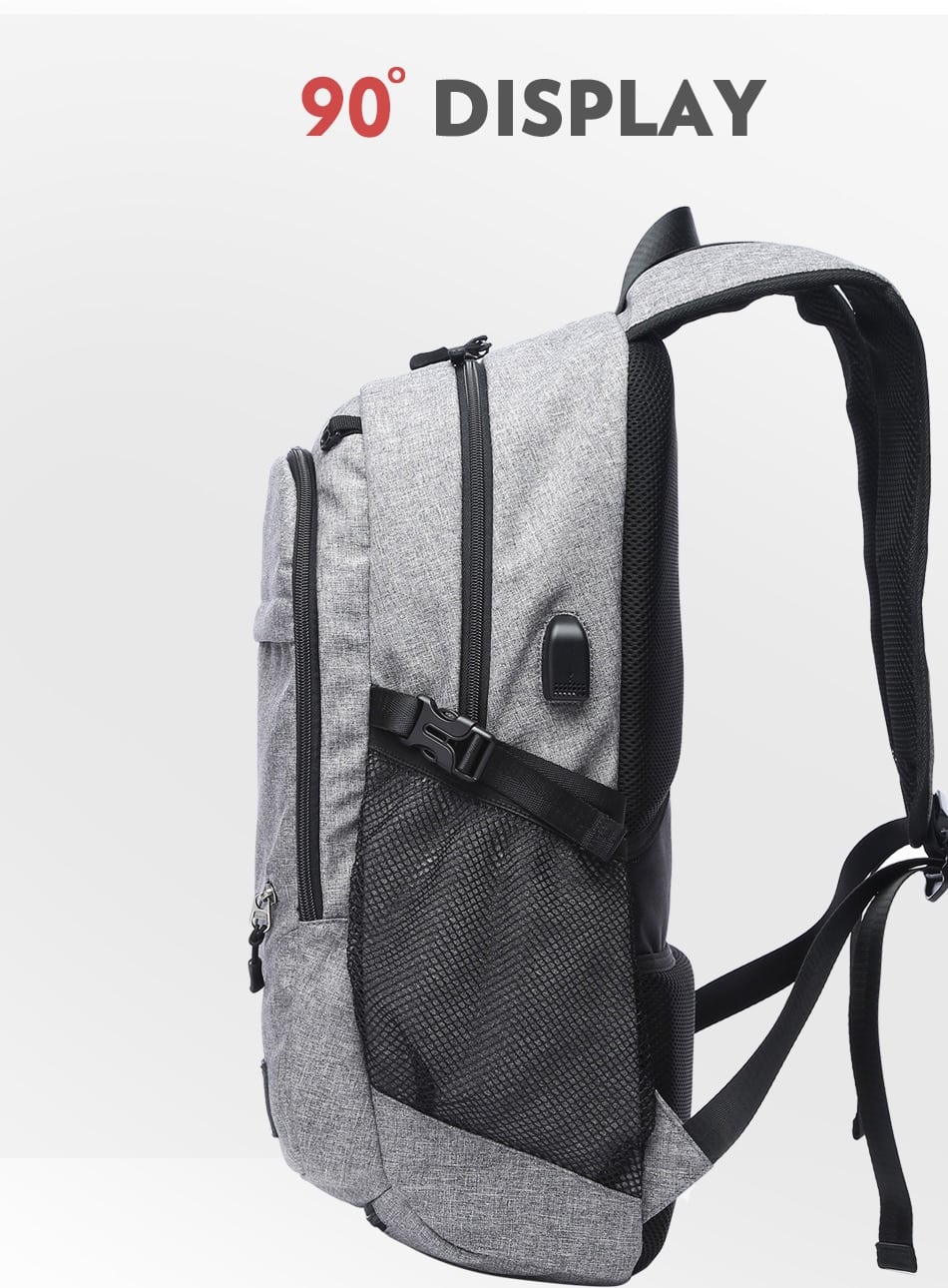 USB Canvas Backpack with Mesh Bag - Blue Force Sports