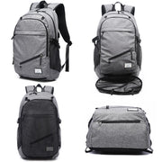 USB Canvas Backpack with Mesh Bag - Blue Force Sports
