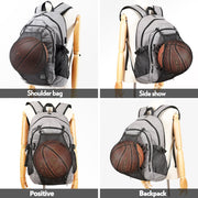 USB Canvas Backpack with Mesh Bag - Blue Force Sports