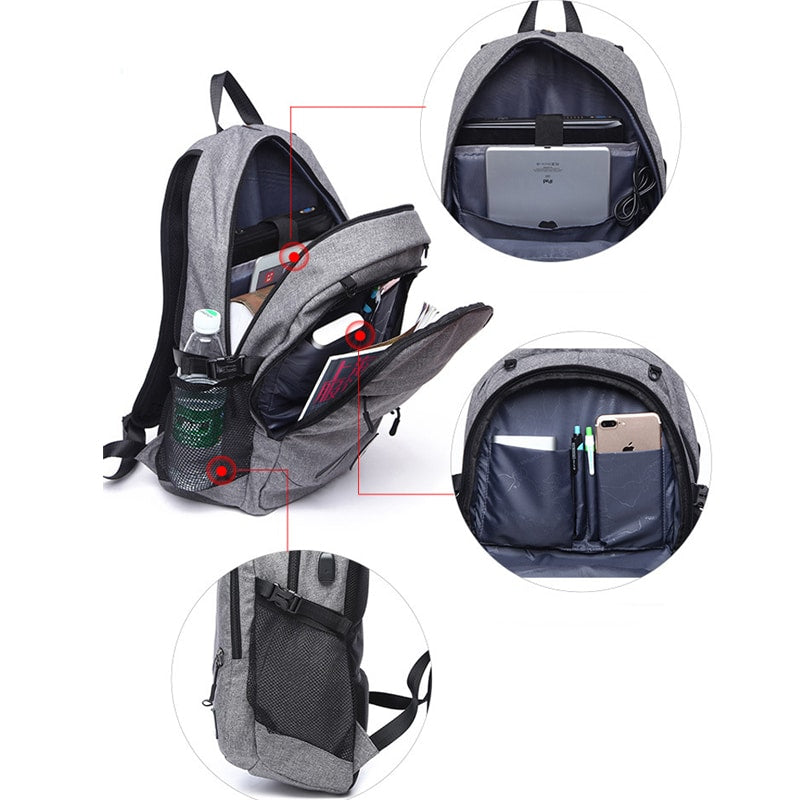 Fashion Multifunctional Large Capacity Men's Laptop Backpack - Blue Force Sports