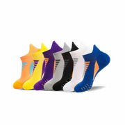 Men's Striped Coolmax Ankle Sports Socks - Blue Force Sports