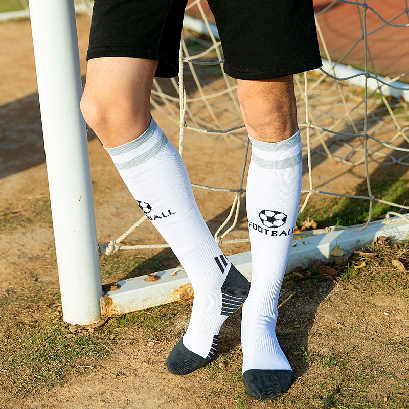 Men's Football Print High Soccer Socks - Blue Force Sports