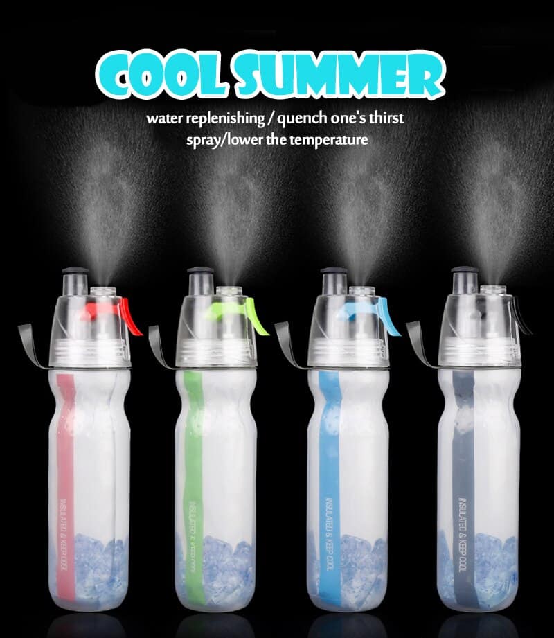 Mist Spray Sports Water Bottle - Blue Force Sports