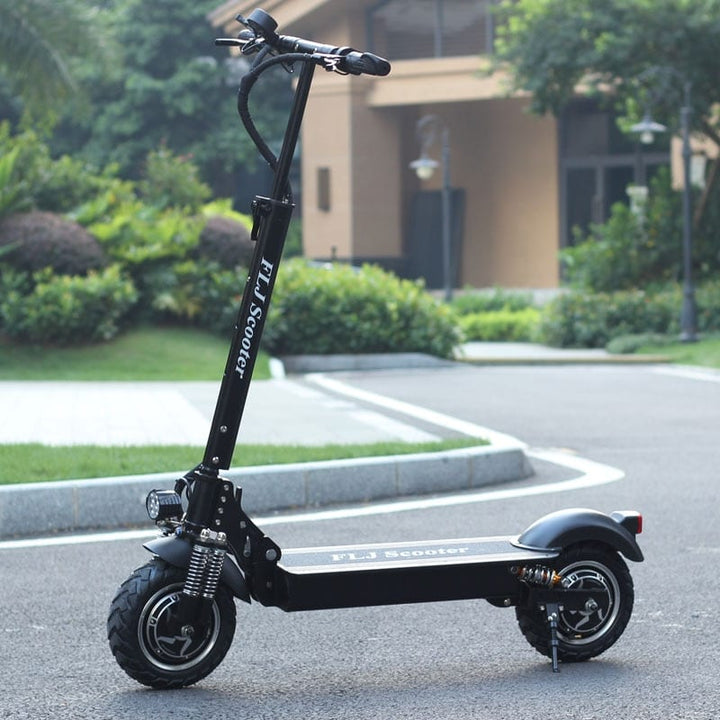 Folding Twin Motor Electric Scooter - Blue Force Sports