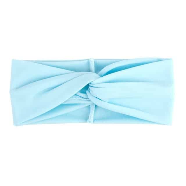 Women's Two Tone Criss Cross Yoga Headband - Blue Force Sports